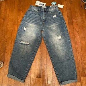 YMI Dream Collection Balloon Fit Med Wash Jeans